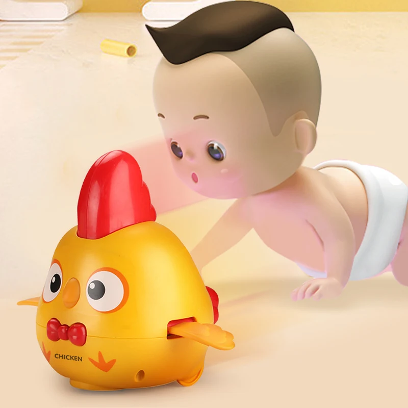 New arrival Product Baby Cartoon Animal Dancing Rotating Sliding Electric Universal Chicken Toys for kids