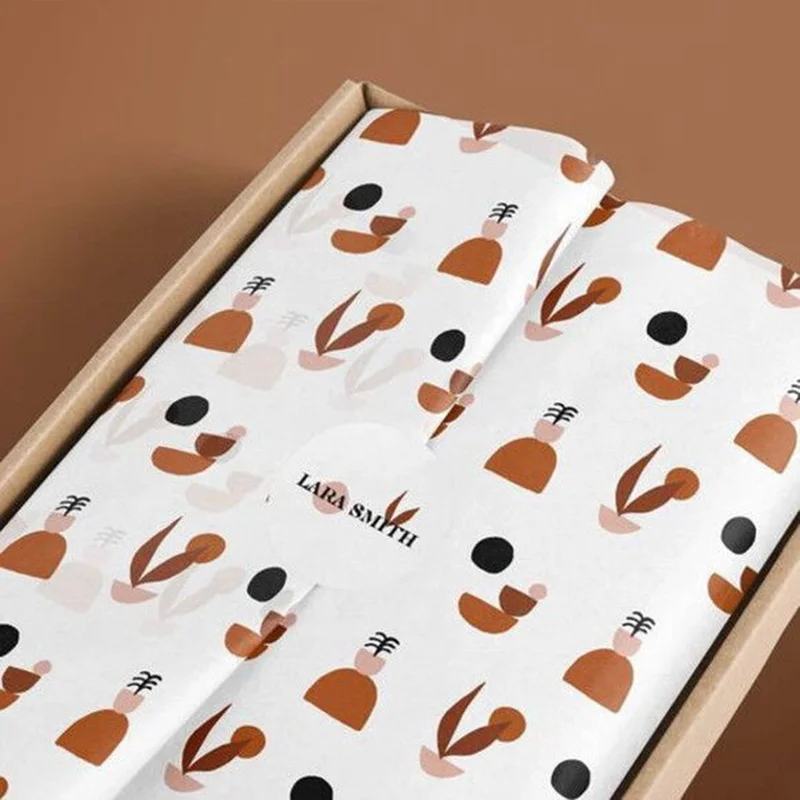 Luxury Textured  Custom Printing Wrapping Gift Tissue Paper Green Color Thick High Quality Wrapping Packaging Paper