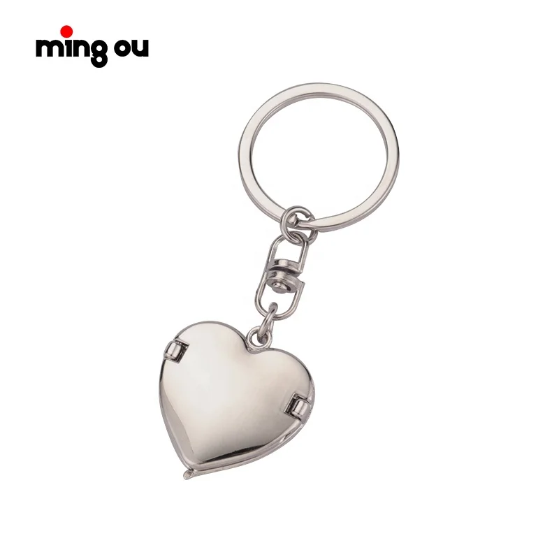 Love Magic Photo Locket keychain Memory Sublimation Angel wings locket keychain