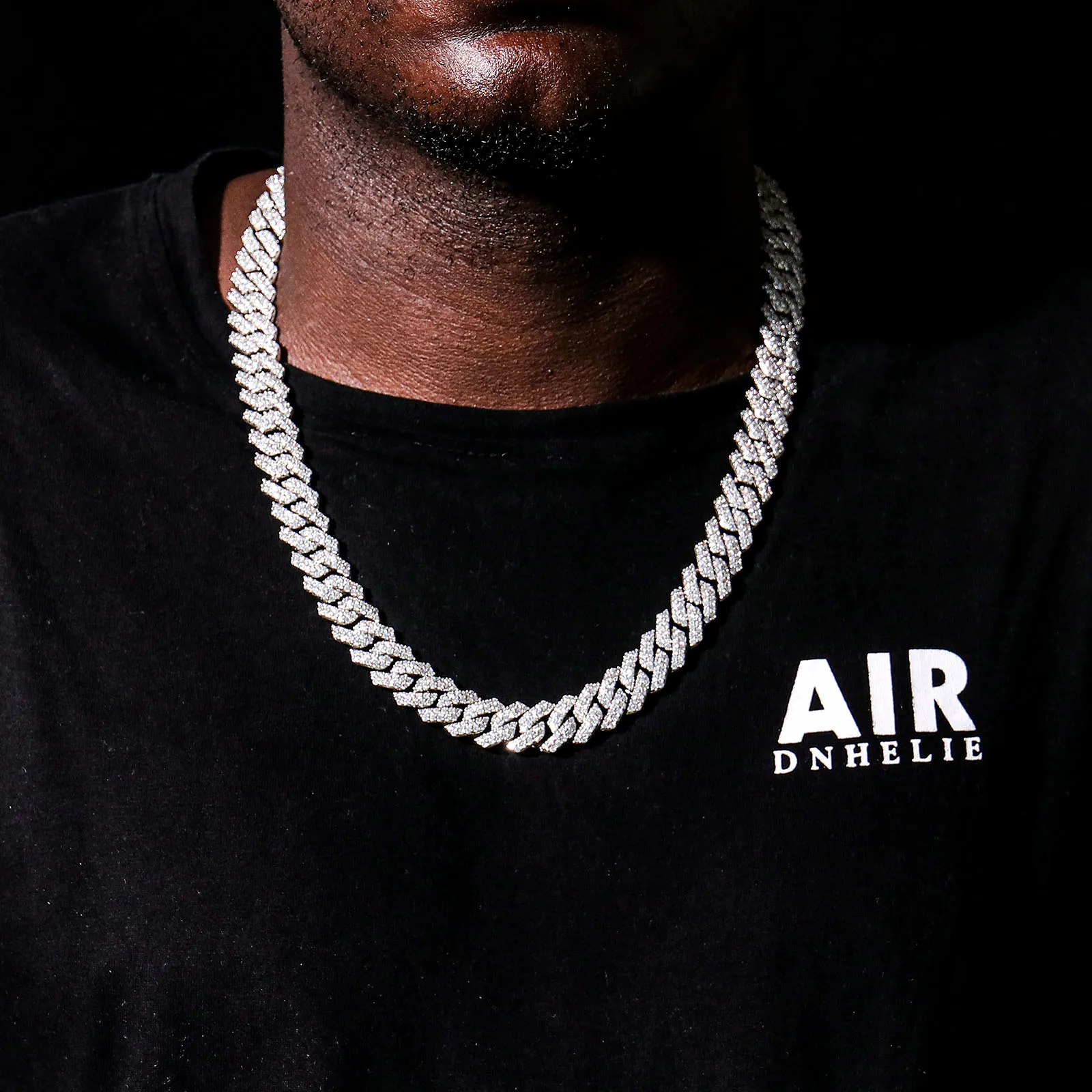 Wholesale 12MM Heavy Cuban Chain Custom Hip Hop Iced Out Jewelry Moissanite Diamond S925 silver Cuban Chain Bracelets Necklaces