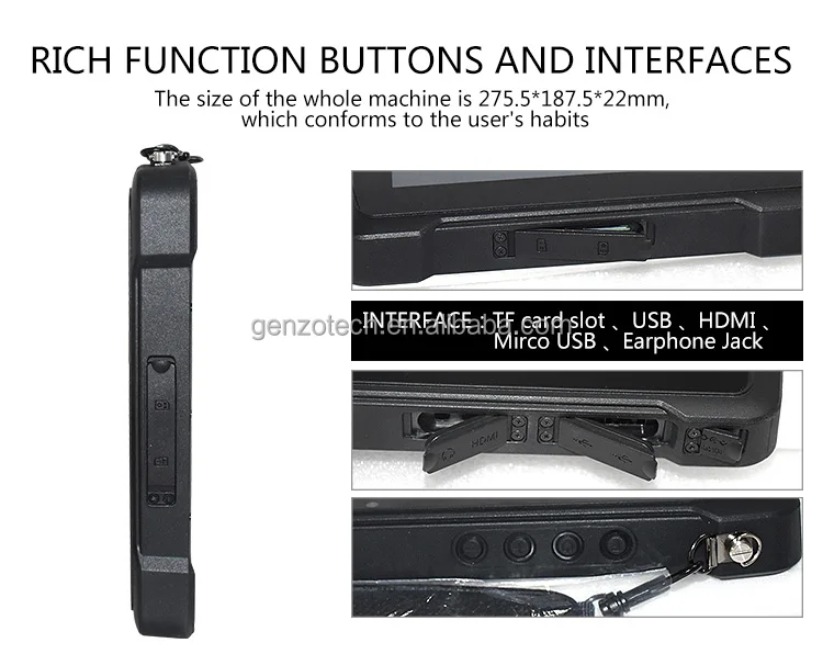 Genzo Cheap 8/10 inch 8GB DDR +128GB Flash android rugged tablet Waterproof tablet rugged android 10 inch android rugged tablet