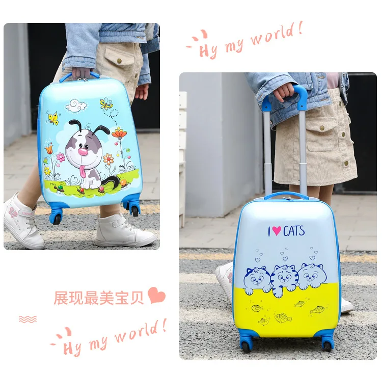 Certificated beautiful lightweight design kids travel bags luggage with sealing lining