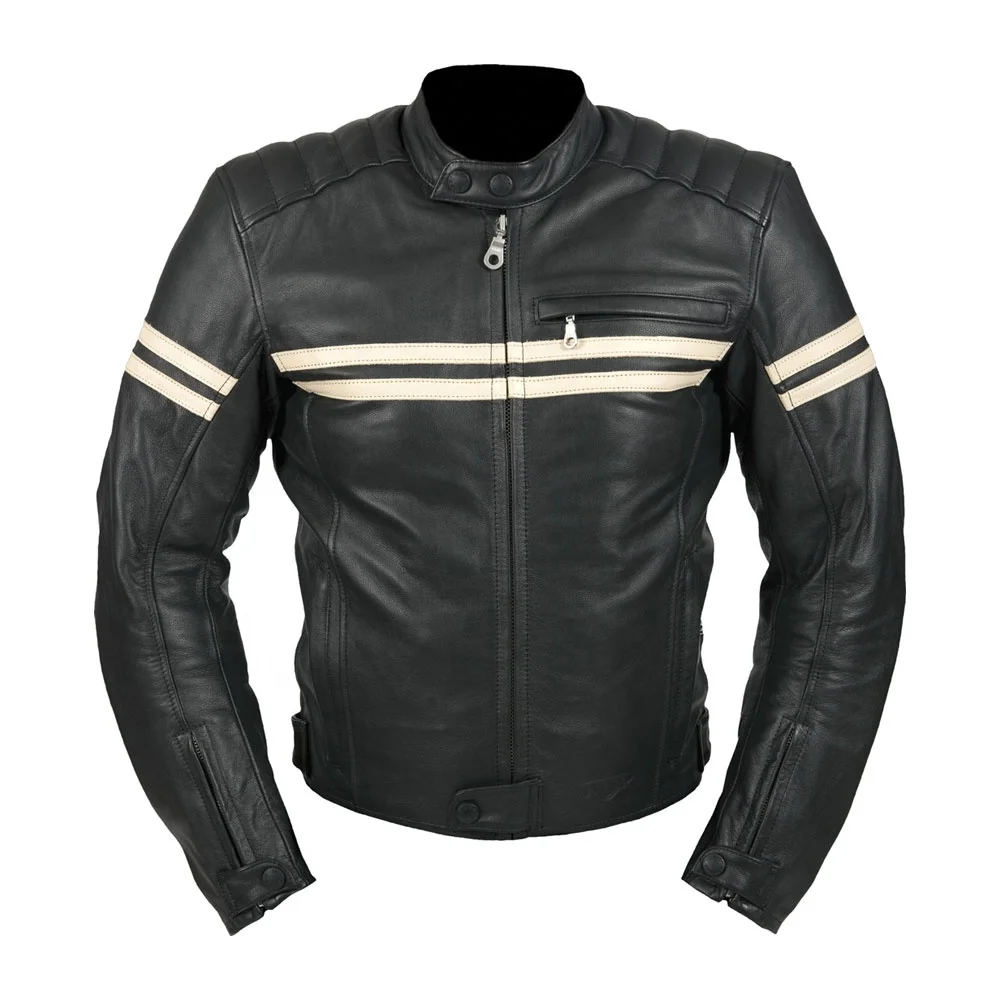 Men real Leather Motorbike Racing Jacket Antique Style Waxed Custom made 2021 Racing Luxury Men Cafe Racer Jacket