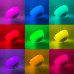 Round colorful RGB doodle smart desktop Atmosphere light wifi pick up sound control rhythm light bedside small night light