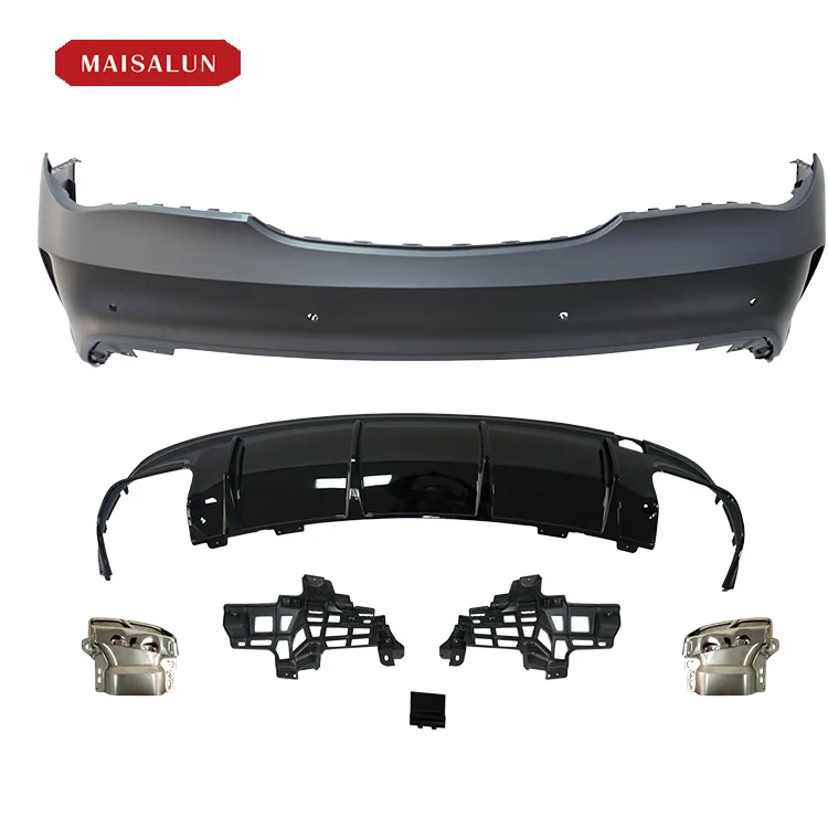 For Mercedes Benz Cla Series W117 Upgrade Cla45 Amg Body Kit Car Front Bumper Rear Bumper rear diffuser exhaust tips