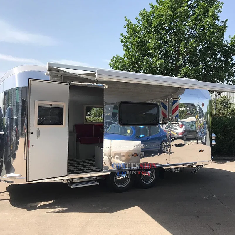 Лучшие продажи Airstream Парикмахерская грузовик на заказ трейлер Многофункциональный косметический
