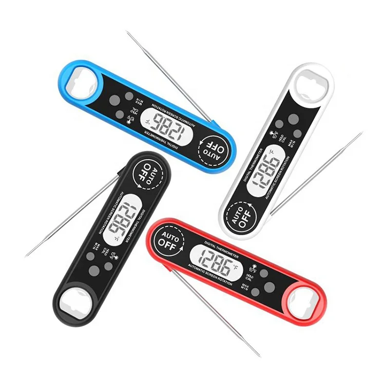 Rotating Screen Waterproof Digital Instant Read Cooking Meat Thermometers For Grilling