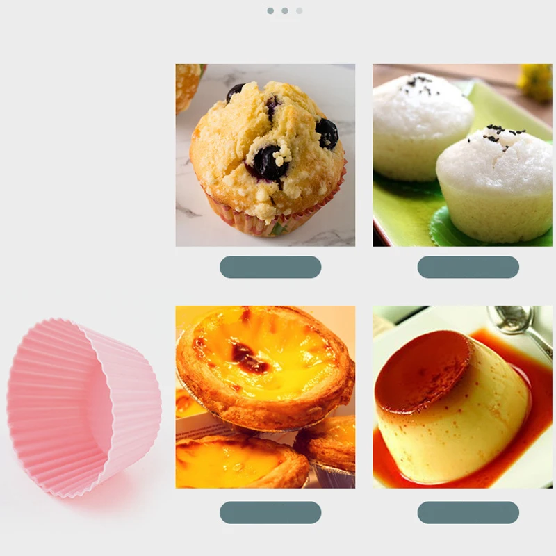 silicon muffin pan  12 cups  Hot sale  Muffin Cups  Reusable  Baking  Cases  Cake baking Mold regular cupcake tray