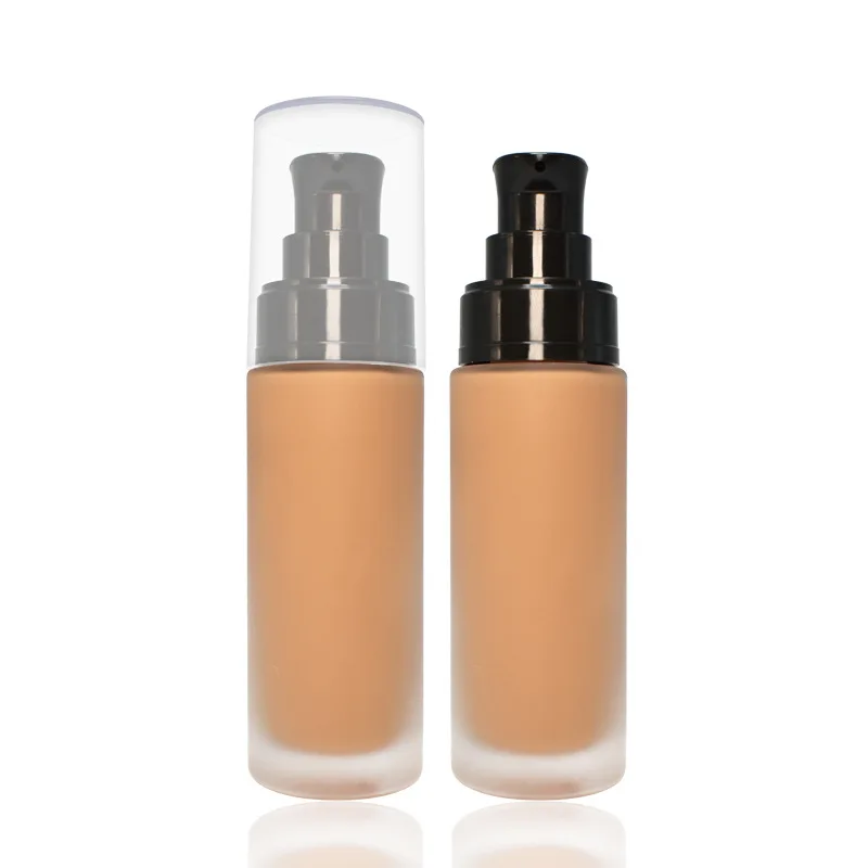 No Logo Private Label Foundation Makeup Cream Liquid Beauty Face Matte Dark Waterproof Makeup Full Coverage Liquid Foundation