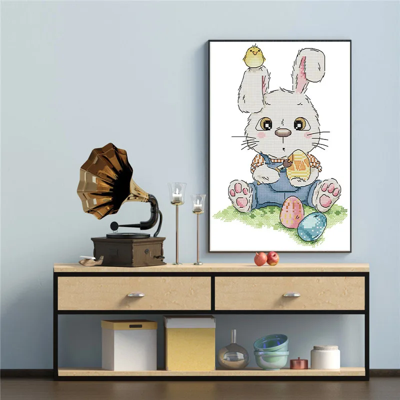 Aida Fabric Hand Embroidery Starter Kit With Pattern NKF Cross Stitch Kits