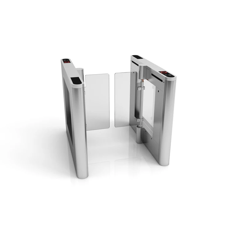 Manufacturer Supplier High Quality Glass Security  Face Scan Recognition Turnstile Swing Barrier Gate For Office And Apartment