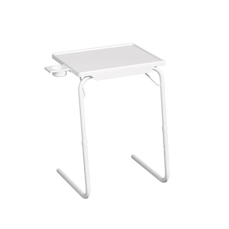 Hot sale Adjustable Folding Couch Trays Table TV Tray Table with 3 Angles Cup Holder for Eating Portable Bed Dinner