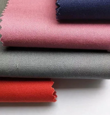 Confortable and soft 100% cotton twill span plain dyed custom