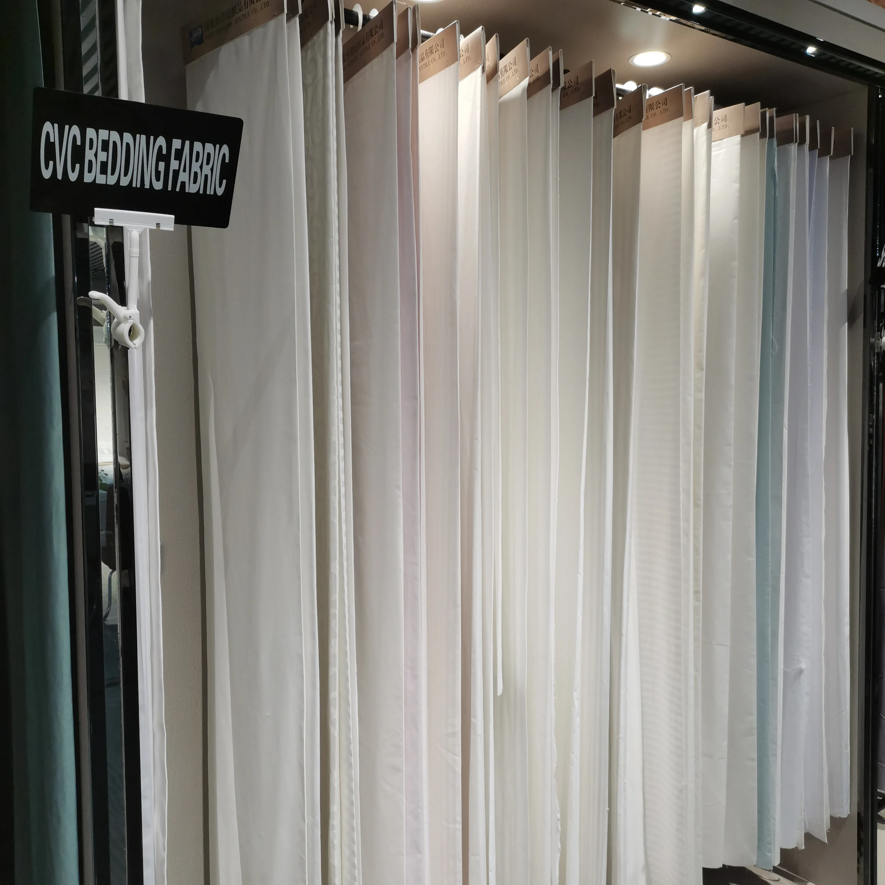 CVC 50/50 40x40 110x70 fabric factory  polyester cotton fabric manufacturer