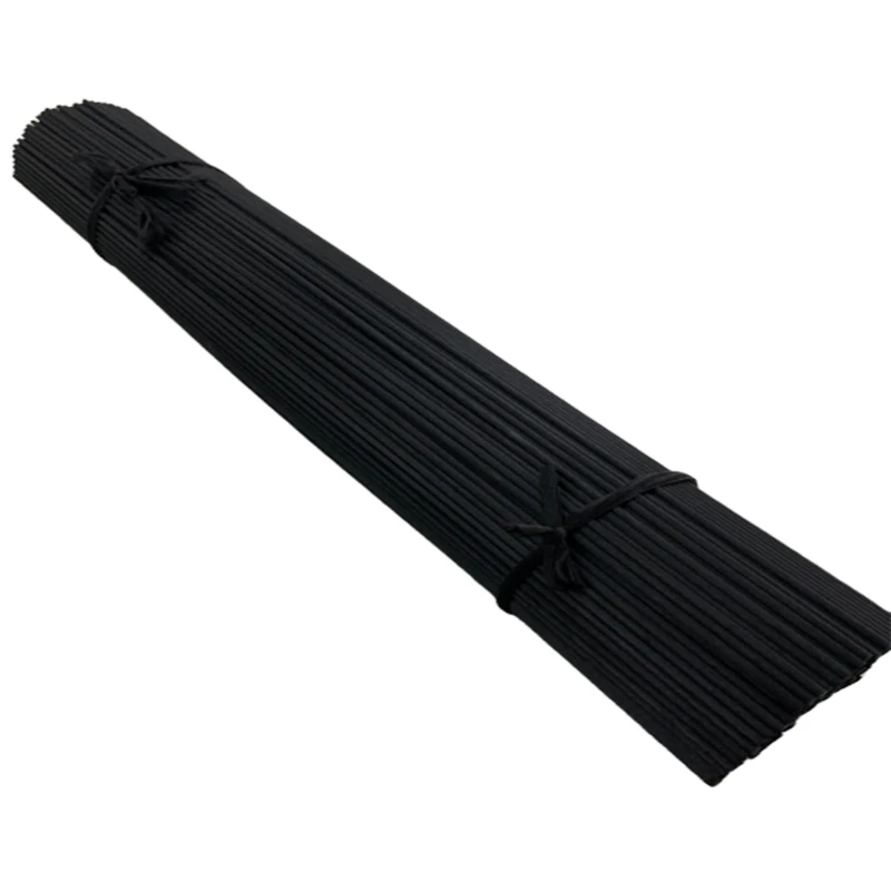 Wholesale bulk label 60cm black home fragrance decorative aroma straight reed diffuser fiber sticks