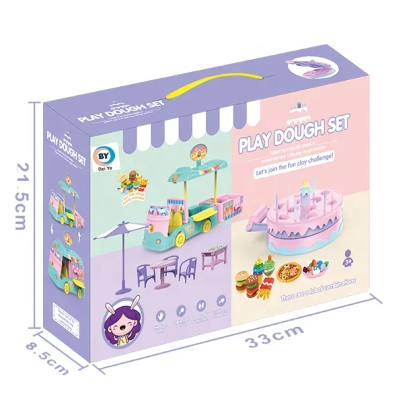 Montessori Toy Play Dough Set Kids Playdough Tools Food Dough Toy with Molds