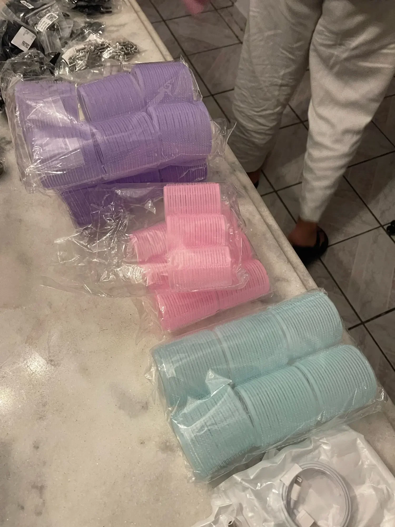 6.2*1.5cm Hair Rollers Self Grip Hook  Hair Roller Salon Hair Dressing Curlers Jumbo