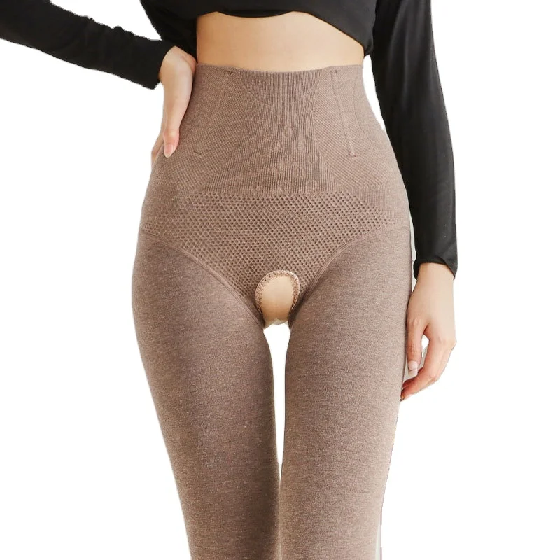 High Waist Winter Warm White-Nursing Pantyhose Women Girdling Shaping Fleece Thermal Stockings Solid Compression Thick Furry
