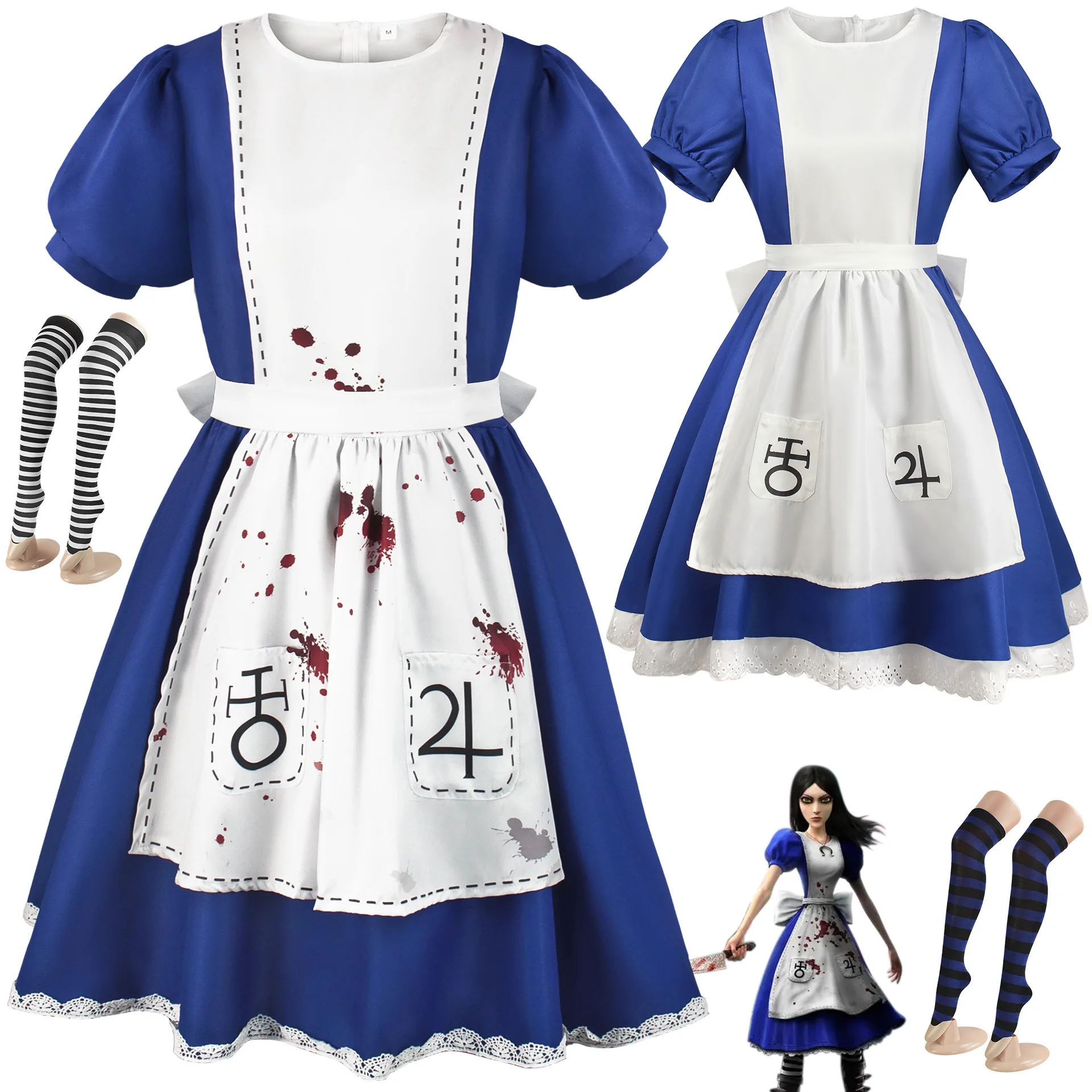 New style cosplay Halloween Costumes Alice Madness Returns  cosplay stage performance maid costume anime costumes