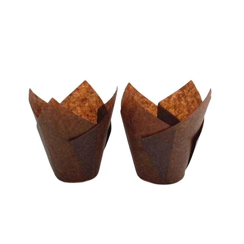Factory Direct Supply Dessert Decorators Liners Muffin Paper Cups Tulip Cupcake Wrapper For Wholesale