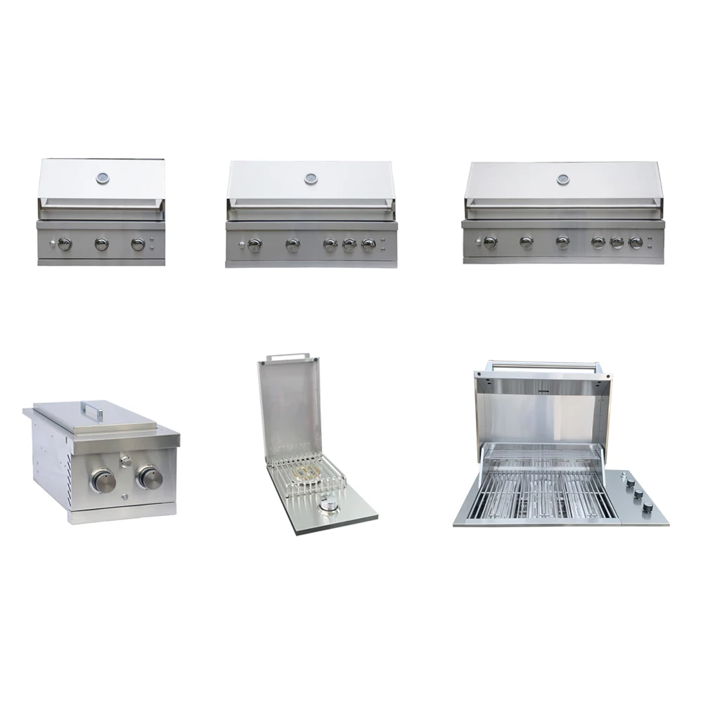 Stainless Weather Proof Propane Butane Built In Kitchen Island Outdoor Cooking Gas Bbg, Gas Barbecue Grill