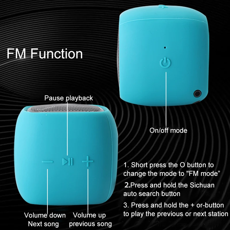 High Quality V4.2 Outdoor Colorful Portable Shower Waterproof Small Speakers Wireless