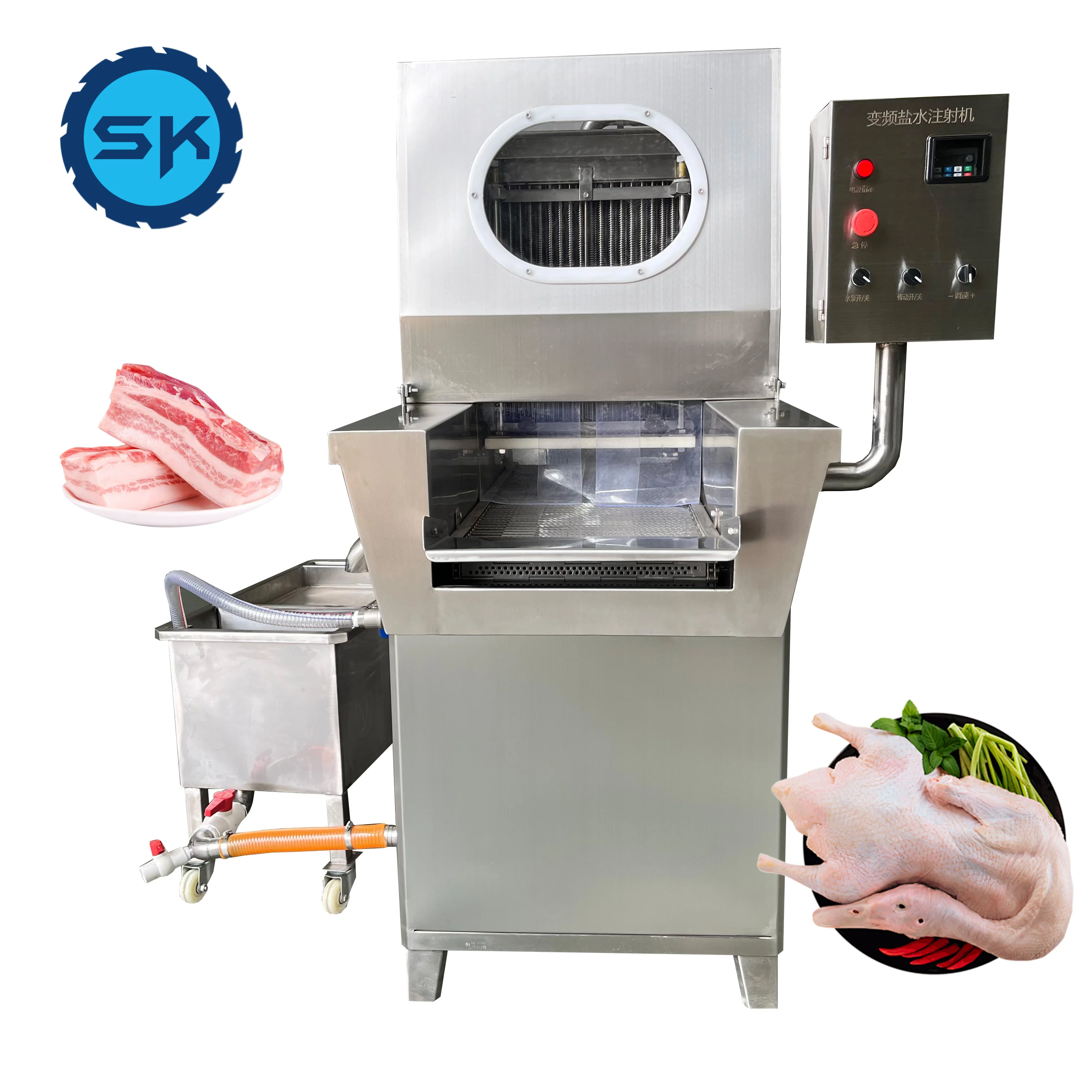 Automatic Brine Injector Marinade Injection Saline Injecting Machine