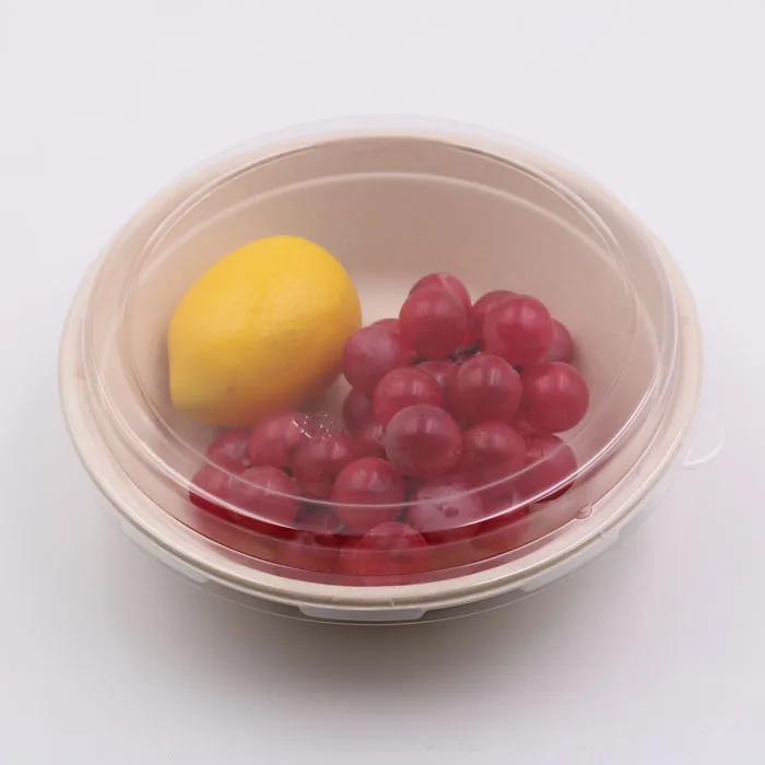 32 ounce sugar cane pulp bowl with dome lids