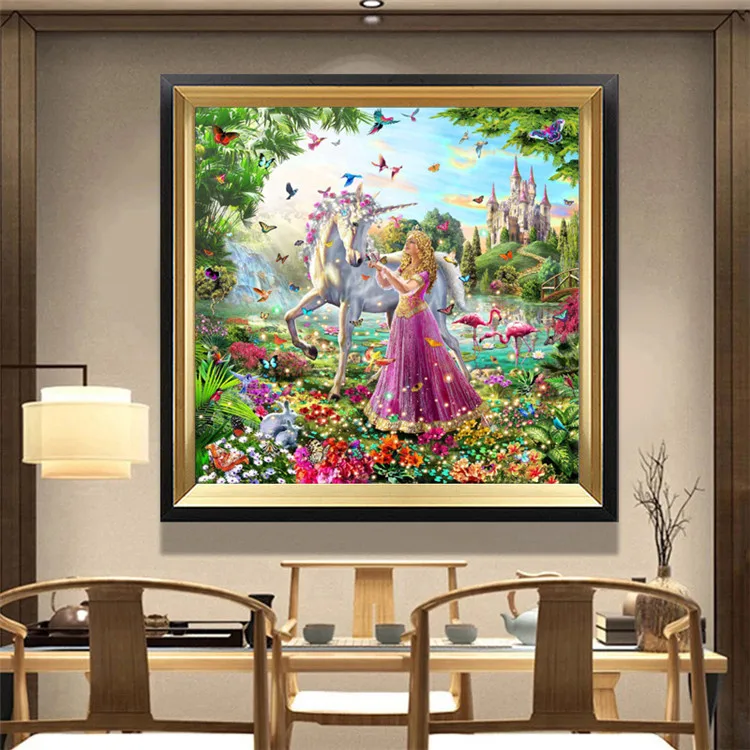 Factory direct supply trendy style 40*50cm diamond decoration wall scenery painting