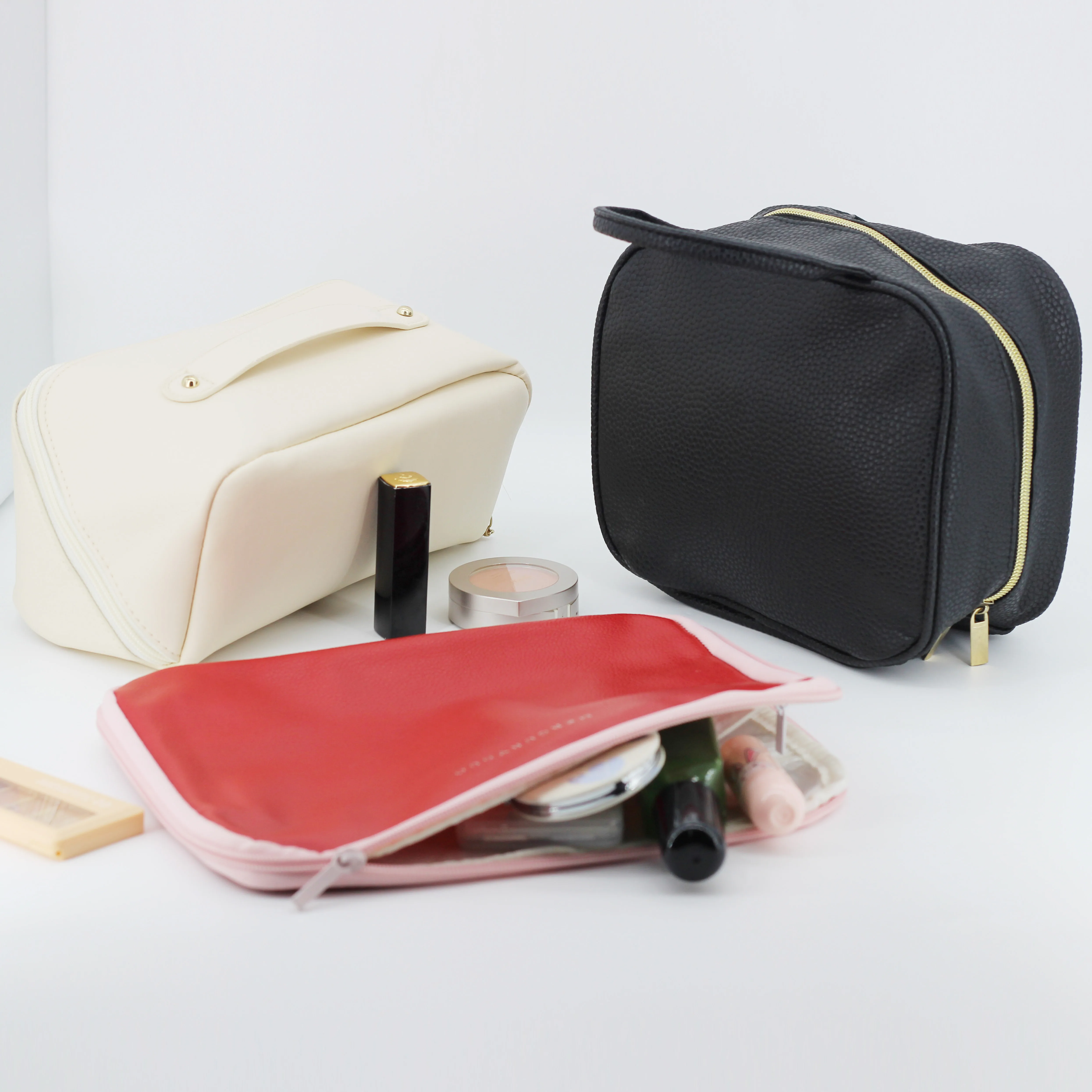 customized simple  large makeup bags cosmetic lipstick cases makeup storage bags with zipper