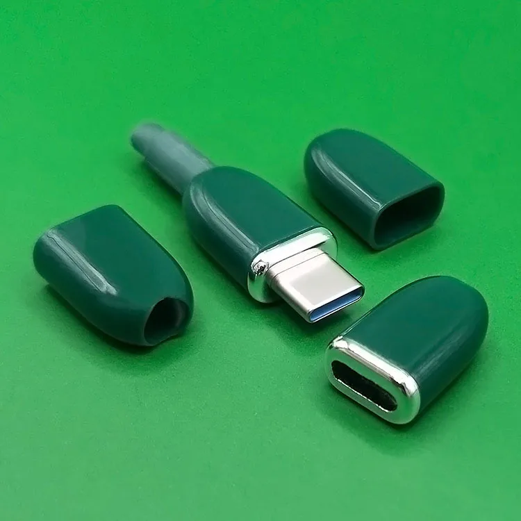 New style pebble data cable rubber shell plastic plug usb plastic round hole data port case