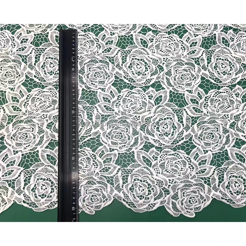 3d guipure flower floral cotton embroidery nigerian water soluble milk silk lace fabrics for dress