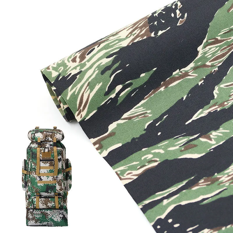 Factory Cheap Price 1000d 50%Nylon 50%Cotton Tiger Stripes Tree Print Camo Fabric Camouflage Material Fabric