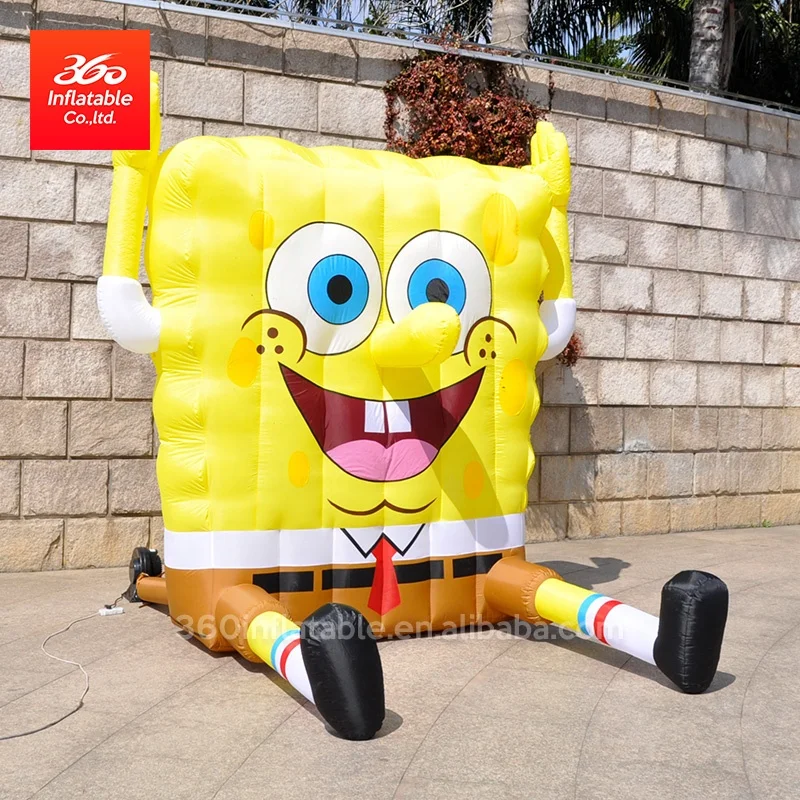 
Fixed Lovely Inflatable Advertising Spongebob Cartoon, Giant Customized factory price Inflatable mascot cute Spongebob for sale 