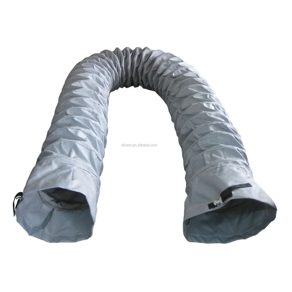 12inch Temperature Resistant 350 Degrees Silica Gel Cloth Air Duct Pipe Heat Resistant Flexible Duct