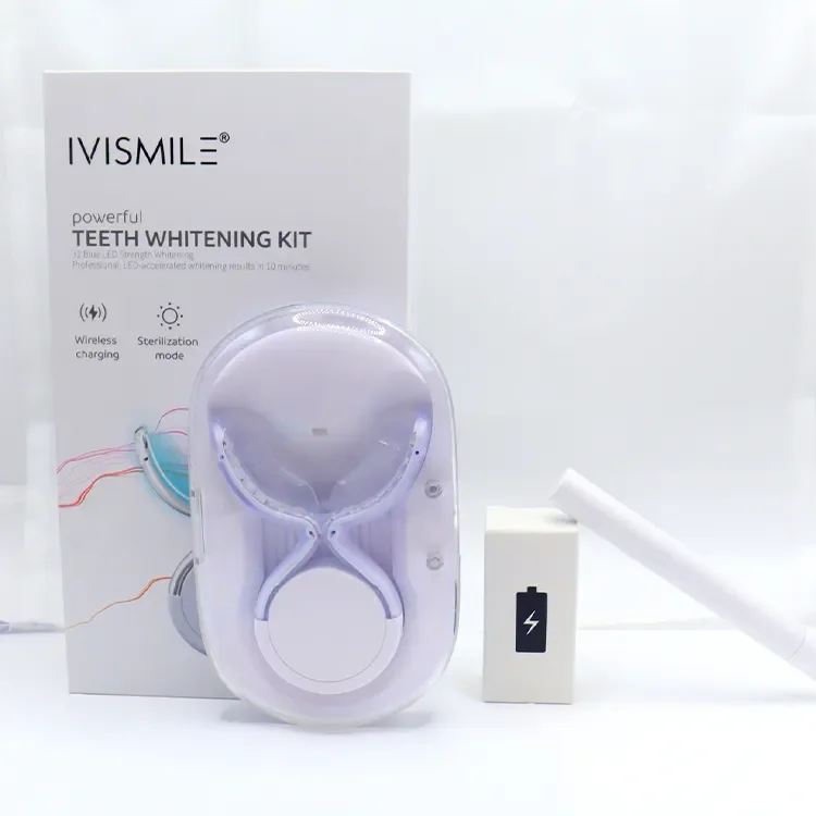 Private Logo Blue and Red Light UV Box Tooth Whitening Kit Dropshipping Teeth Whitening Kits