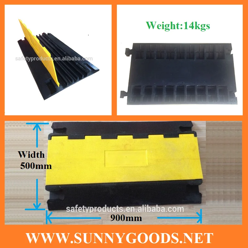length 900mm 5 channels rubber cable protector