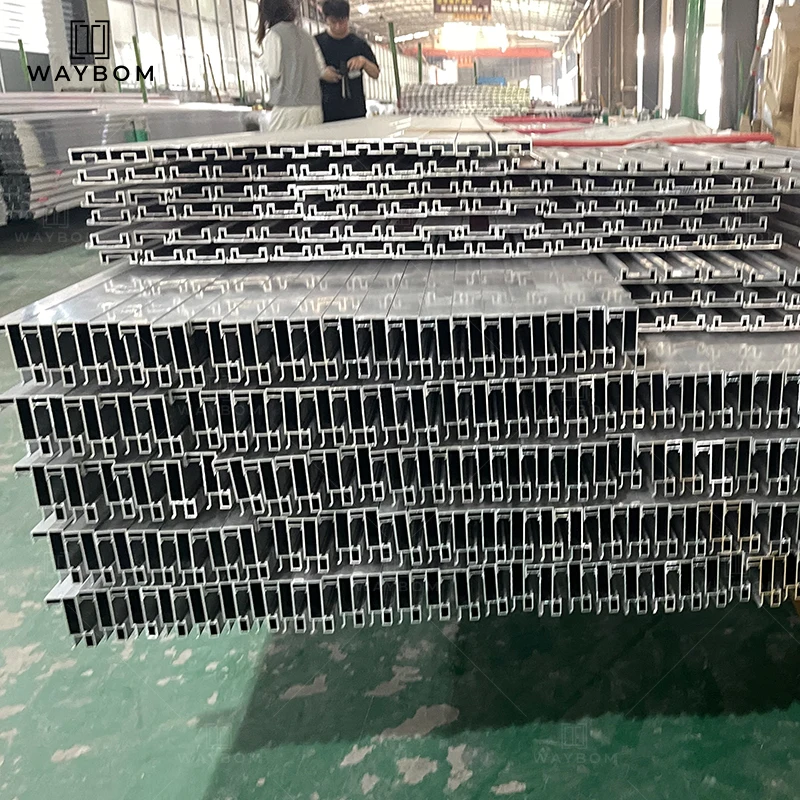 Waybom aluminum 2023 slim structural profiles of slide door slim sliding doors kitchen door partition profile with soft closing