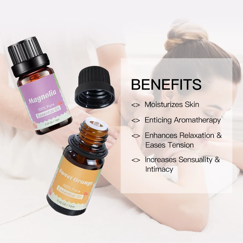 Hot Sale Pure Flowers Essential Oil 8 Piece Set In Gift Box Ssfe For Diffuser Aromatherapy Essential Oils Set