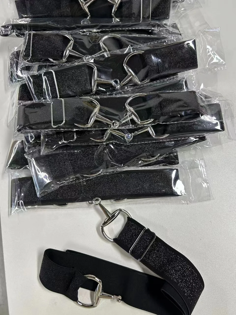 Wholesale Multi Color No MOQ Snaffle Bit Power Elastic Women Horse Riding Belts With Horse Bits Equestrian Belt Buckle