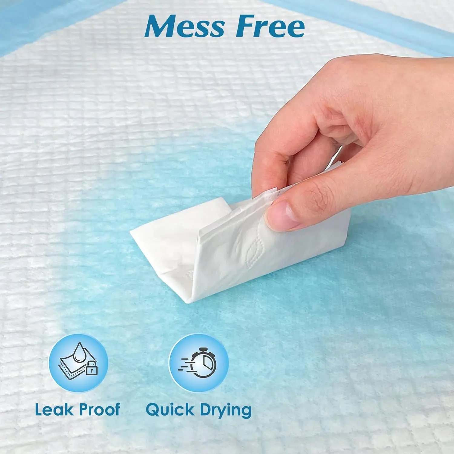 OEM Basics Dog and Puppy Pee Pads with 5-Layer Leak-Proof Design and Quick-Dry Surface Super Absorbency Pet Diaper Pad
