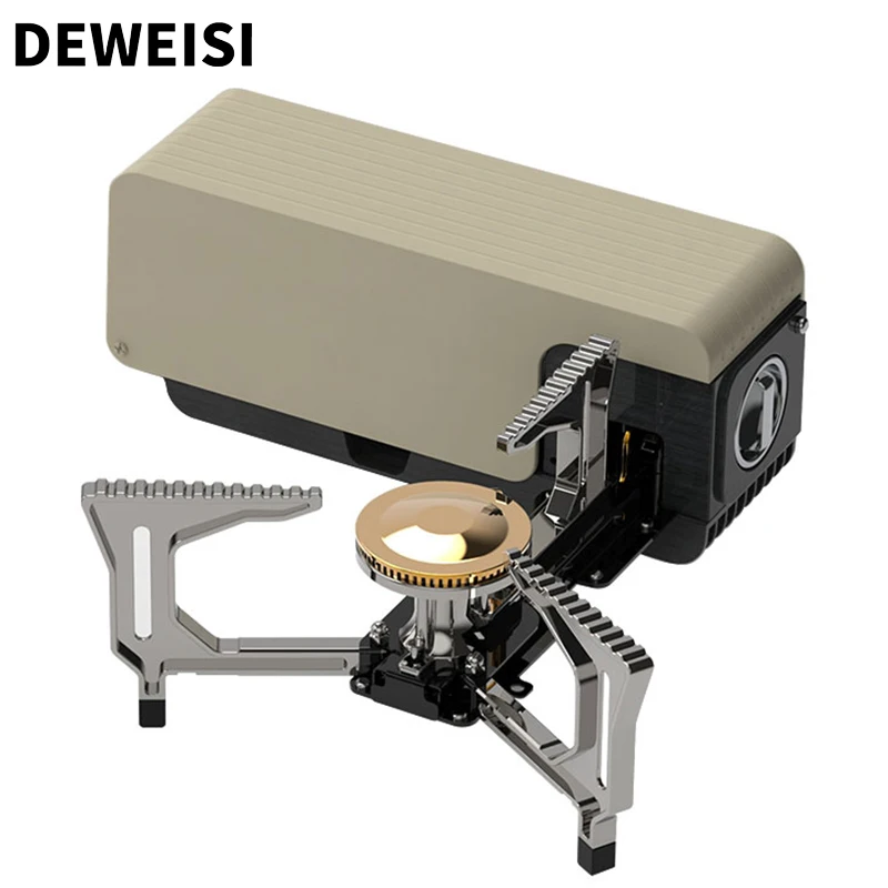 DEWEISI portable camping stove multi stage adjustable fire portable gas tank butane gas stove easy to carry for camping picnic