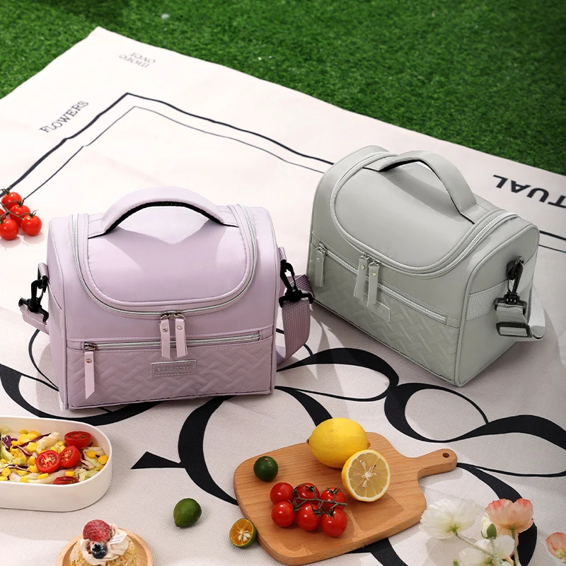 Direct Sales Golden Supplier Thermal Insulation Polyester School Lunch Box Sublimation Pattern Cooler Bag Zipper Food Packaging