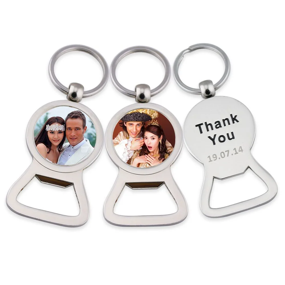 Cute engraveable logo metal custom keyholder key ring beer key chain bottle opener keychain / key holder keyring bottle opener