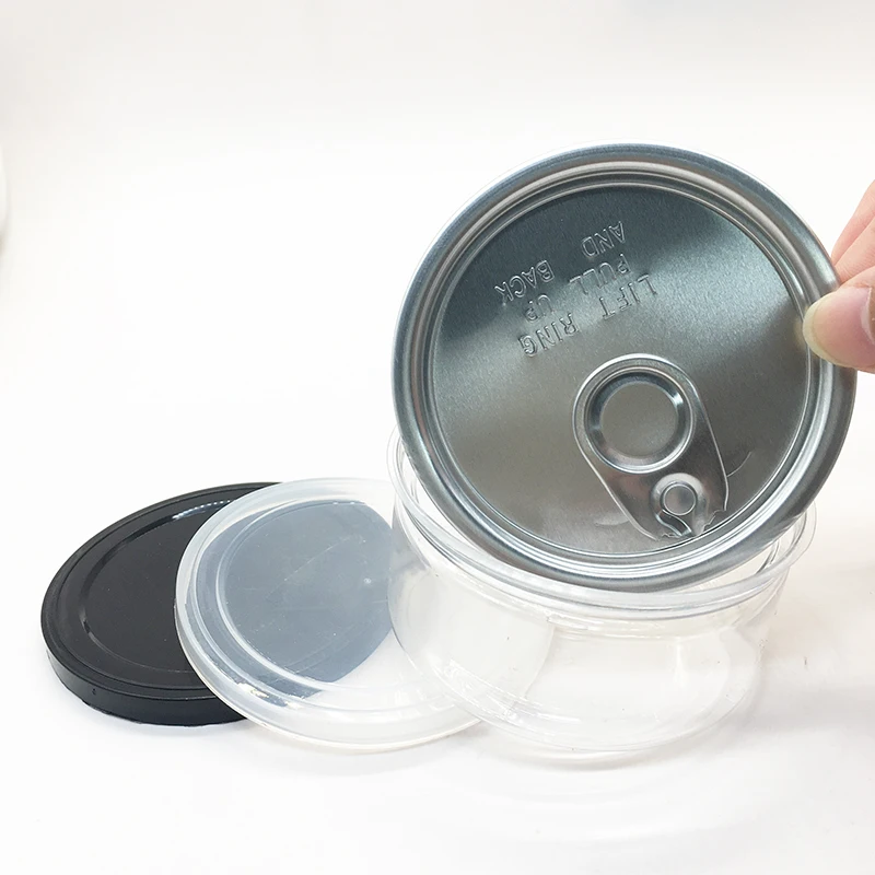 
100ml Can Lids Reusable Plastic Tin Sealer Cover Storage Cap Pet Dog Cat Food Storage Plastic Metal Can 
