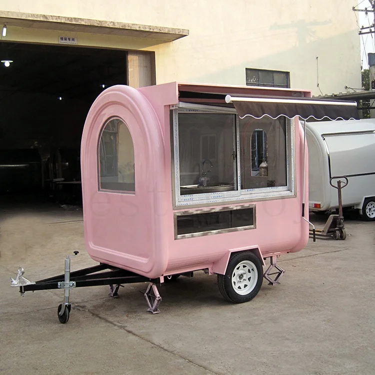 Custom small rolled ice cream kiosk concession bar fast food trailers trucks