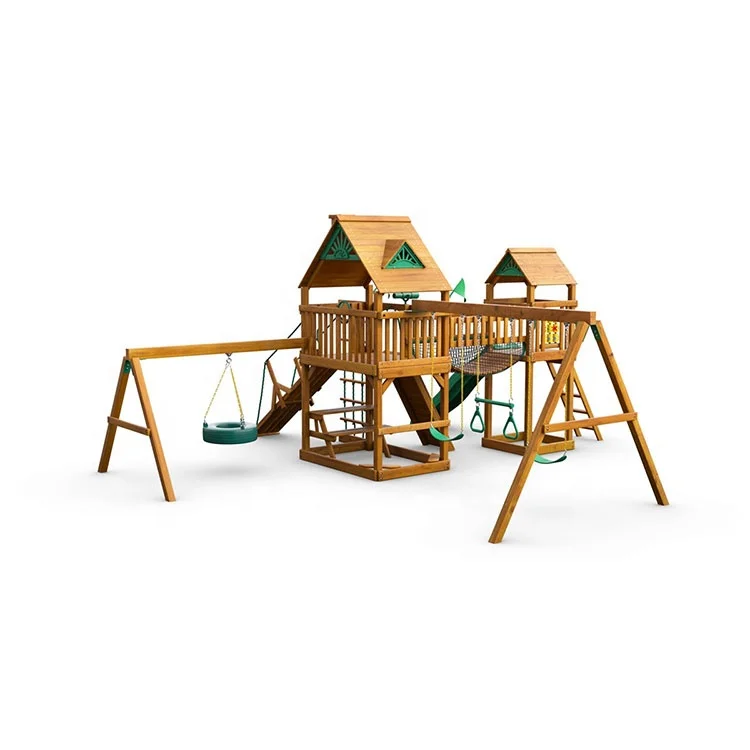 The factory sells wooden toys children activities outdoor large small game room with stairs