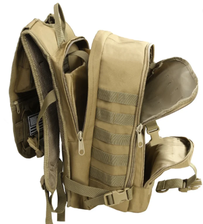 Large Assault Pack Molle Bug Out Bag Water-proof Solid 35L Assault Pack Molle Bug Out Bag Hiking Bag Backpack