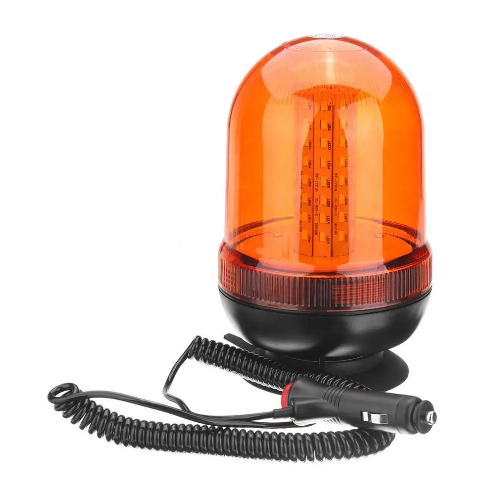 DC12V 24V MAGNETIC MOUNT 80 LED EMERGENCY TRUCK BEACON WARING LAMP