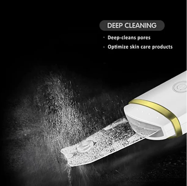 Beauty equipment facial black head ultrasonic face skim sik scrubber spatula blackhead remover pore cleaner